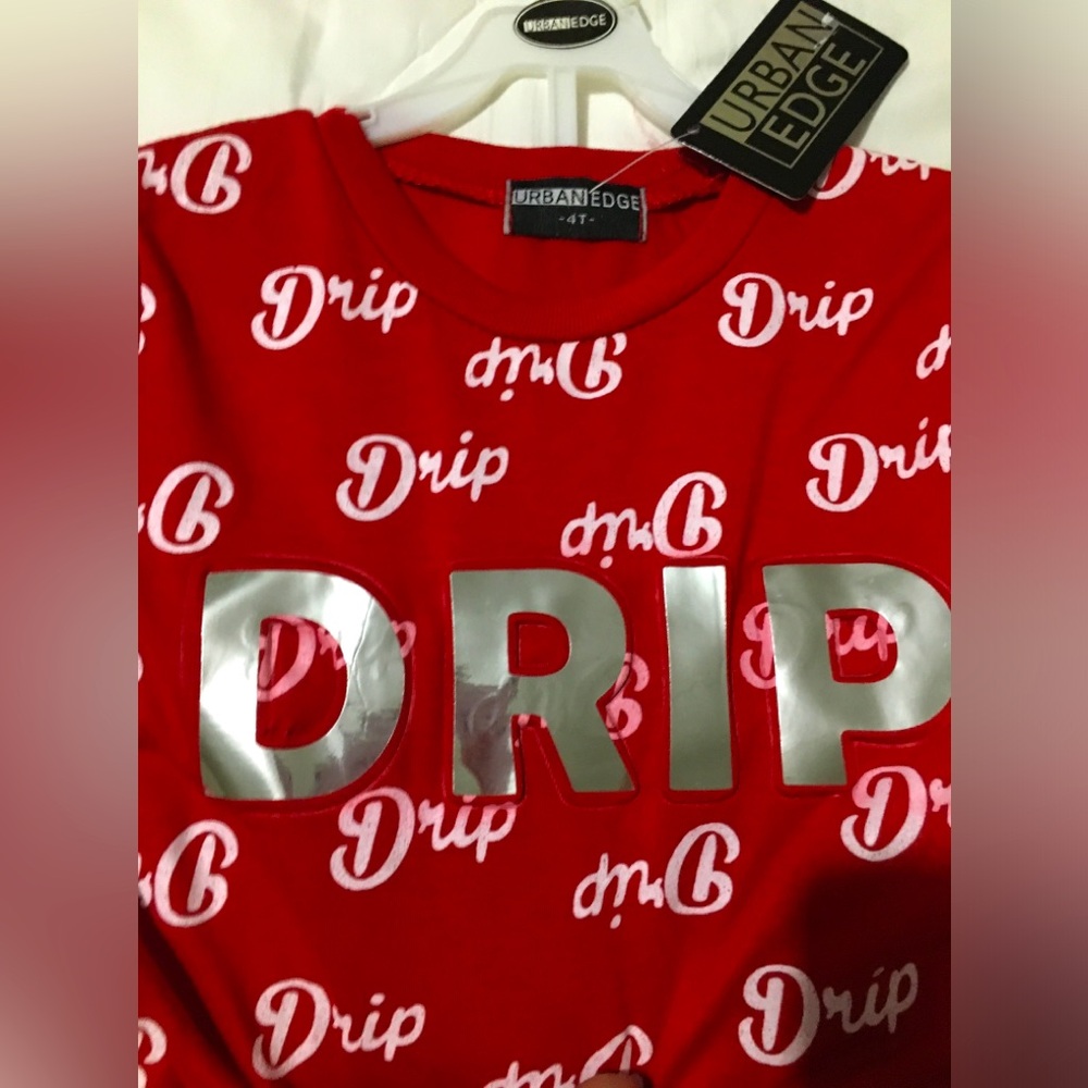 2 Piece Drip mirror Short set Kids 4T